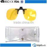 Hot Sale Designer Fashionable Blue Mirror Lens Male Clip on Hat Flip up Polarized Sunglasses for Plastic Frames thumbnail-3