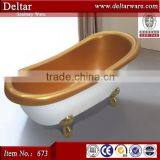 1.5m Length Royal Acrylic Clawfoot Corner Bathtub, Europe Style Tubs Removable Bathtub, Custom Size Bathtubs thumbnail-3