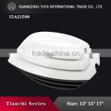 Square Design Special Style Pure White Ceramic Dinner Set thumbnail-2