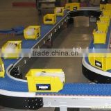 industrial curve plastic mesh belt conveyor