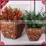 Natural Water Hyacinth Basket for Plants Indoor Decorative Novelty Planters thumbnail-1