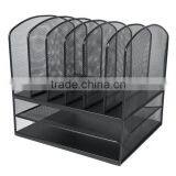 3-Tier Counter-Top Metal Office Mesh Desk Organizer thumbnail-5