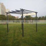 New Design Outdoor Patio Garden Aluminum Pergola Gazebo Canopy Shade Beige thumbnail-1