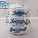 3 Pcs Casserole Straight Shape W/Metal Cover Dark Color Decor thumbnail-1