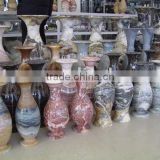 colorful flower marble vase