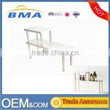 2 Tiers Rectangle Metal Sauce Bottle Storage Kitchen Shelf thumbnail-1