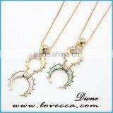 Fashion Jewelry White Stone Necklace Chain Turquoise Necklace thumbnail-1
