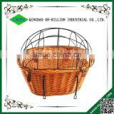 Wire Lidded Wicker Cheap Pet Bike Basket thumbnail-4