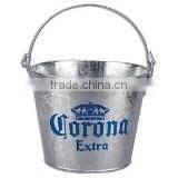 5L Natural Color Galvanized Zinc Metal Ice Bucket/Logo Decal Painting thumbnail-1