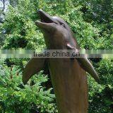 Garden Decoration Metal Statue Life Size Bronze Dolphin Statue Fountain for Hot Sale thumbnail-3