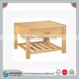 Solid Pine Wood and Lacquered Wooden Night Table thumbnail-1