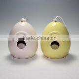 Ceramic Egg Shape Bird House thumbnail-1