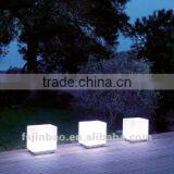 LED 40cm Colorful Decorative Plastic Cube Chair thumbnail-1