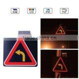 Solar Powered(Charging) Waterproof IP65 Traffic LED & Optical Fiber Sign Light (Left Turn Sign)