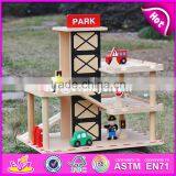 2017 New Products Funny Parking Toy Boys Wooden Garage Playset W04B051 thumbnail-1