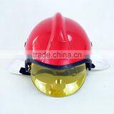 Yellow Europe Shockproof Fire Fighter Safety Helmet With Visor Face Shield For Fighter thumbnail-2