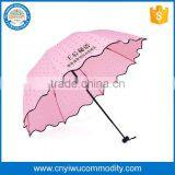 21inches Promotional Whistle Cartoon Auto Open Umbrella With Curved Handle Straight Forgift