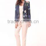 Fashion Fit Casual Floral Print Women Casual Blazer Coat Vintage Slim Button Blazer thumbnail-2