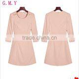 Elegant Big Size Women Sleeve Evening Chevron Dress thumbnail-1