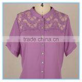 Ladies Lace Elegant Formal Shirt for Short Sleeves thumbnail-4