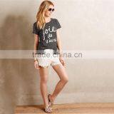 Bulk Wholesale Clothing Custom Woman Short Sleeve T-shirts Wholesale T-shirts thumbnail-3