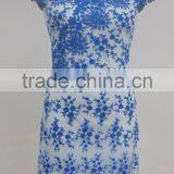 Fashion Embroidery Mesh Flower Popular Ladies Lace Casual Dress thumbnail-1