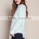 MGOO New Arrival Women Green Fuzzy Sweaters Fashion Fur Loose Long Sweaters For Ladies 2016 thumbnail-4