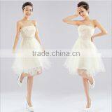 2017 Bridesmaid Short Dress Paragraph Shoulder Halter Sweet Dress Bride Lace Drilling Shoulder Wedding Dress thumbnail-2