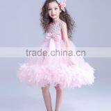 Pink Flowers Girl Dresses With Rhinestone Angel Dress thumbnail-4