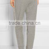 Wholesale Women Lace-trimmed Cotton-blend Terry Track Pants thumbnail-2