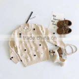 1-7 Years 2017 New Wholesale Autumn Cotton Knitted Embroidery Balls Kids Girls Sweaters (pick Size) thumbnail-1