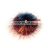 Myfur Random Dyed Color Real Raccoon Fur Bobble Hat Accessory Pom Poms thumbnail-2