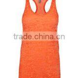 Next Level Apparel Ladies' Burnout Racerback Tank Top - Made From Pre-shrunk 65% Polyester and 35% Cotton. Comes With Your Logo. thumbnail-5