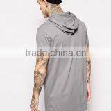 Super Longline T-Shirt With Hooded Skater Fit China Products thumbnail-3