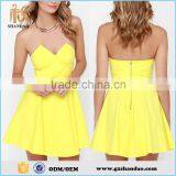 Custom Make V-Neck Sexy Lady Midriff Costume Above Knee Mature Women In Short Dresses thumbnail-1