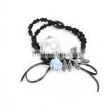 Hot Sale Leaf Light Blue Flower Acrylic Hair Ties thumbnail-1
