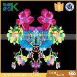 Wholesale 3D Blue Lace Patch Fabric Peony Applique Computer Embroidered Flower Stage Clothes Diy Accessories thumbnail-2