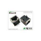 1x1 Fast RJ45 Connector With Transformer and LEDs