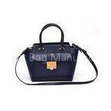 Womens Soft PU Leather Tote Bag With Rolled Handles and Special Lock thumbnail-1