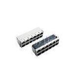 Stacked Multi Port RJ45 Connector With 10/100/1000 Magnetics And LED
