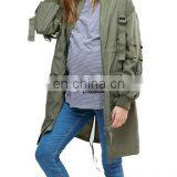 Latest Fashion Women Longline Parka With Parachute Strapping thumbnail-4