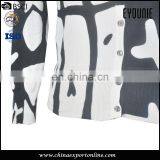 OEM Spring Black And White Pattern Print Fabric Winter Long Women Cardigan thumbnail-4
