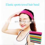 Multifunctional solid color personalized sport headbands for women towel hair band