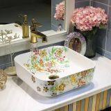 New Model Ceramic Colorful Decorative Wash Face Basin