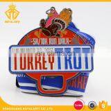 Customized Thanksgiving Turkey Run Walk Medal With Bottle Opener thumbnail-1