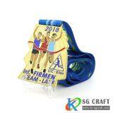 Factory Customized Enamel Metal Sports Medal With Custom Ribbon thumbnail-1