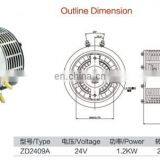 Hot Sale 48v 4000w 2030rpm Brush dc Motor Made in China QZD4842 thumbnail-4