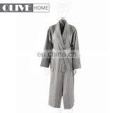 Custom Made Grey French Exquisite Cuffs Shawl Collar Wholesale Bathrobe Hotel for Men thumbnail-1