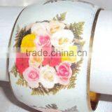 Wholesale Metal Bangle Red Background With Green Flower 13421 thumbnail-4