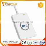 White 13.56MHz NFC RFID smart card reader ACR122 with USB interface